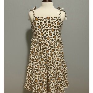 Rachel Zoe Girls Animal Heart Print  Bow Strap Sundress Size 12